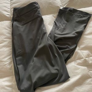 Cool grey stretchy slacks. Straight leg. Size M